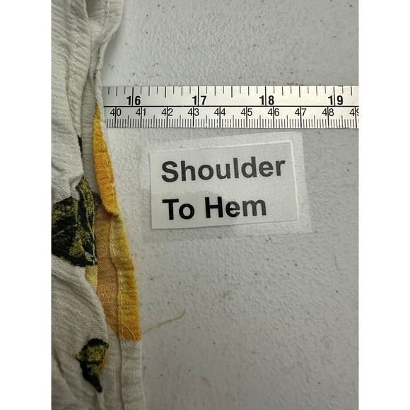 Womens Cottagecore Lemon Print Top Size M Botanical Mediterranean Fruit Cropped - Picture 7 of 8